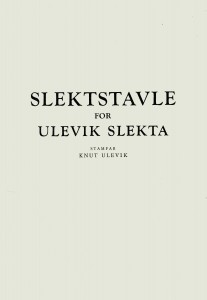 Slektstavle Ulevik 1976